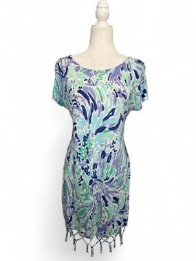 Lilly Pulitzer 100% Linen mini dress. Pool/beach cover up.